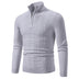 Men's Sweater Pullover Knit Elegant Casual Slim Fit Mock Neck Zipper