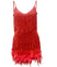 Women's dress with feather stitching and V-neck straps, Elegant, party