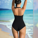 Women's swimwear one-piece elegant triangle pattern corset