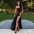 Sexy Party Dress Slim Tube Elegant With Mesh Stitching Hem for women