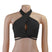 Sexy backless women's top, white crop top to tie with halter neck