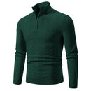 Men's Sweater Pullover Knit Elegant Casual Slim Fit Mock Neck Zipper