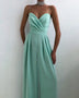 Women's Jumpsuit Sleeveless High Waist V Neck Wide Leg Romper