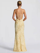 Women's Mermaid Sexy Maxi Dress Elegant Backless Corset Straps