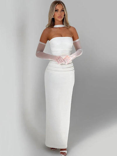 Sexy Maxi Dress Elegant Off Shoulder Backless Evening Party Dress