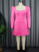 Women's Midi Dress Sexy Elegant Plus Size Deep V Neck Backless-14