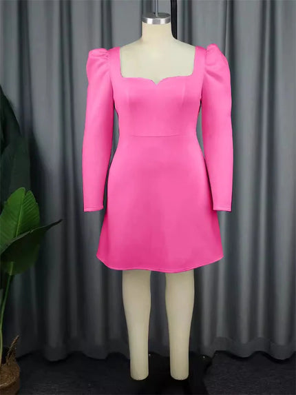 Buy pink Women's Midi Dress Sexy Elegant Plus Size Deep V Neck Backless