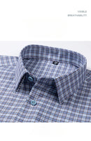 Chemise coton élégante rayée coupe cintrée manches longues-8