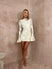 Women's Sexy Mini Dress Elegant Embroidered Floral Patchwork Straps Backless