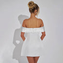 Women's Sexy Mini Dress Sequin Strapless Off Shoulder Elegant Backless