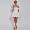 Women's Sexy Mini Dress Sequin Strapless Off Shoulder Elegant Backless-12