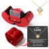 To My Love Eternal Rose Necklace Gift Red Apple Jewelry Box