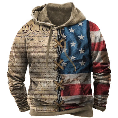 Men's Hoodie Streetwear Vintage 3D Printed Casual Oversized Sweatshirt