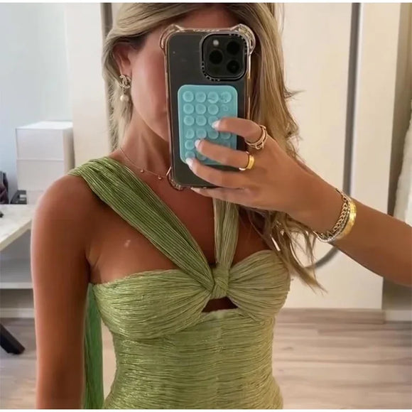 Conjunto sexy de top falda larga elegante chic traje de verano para mujer