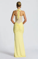 Women's Sexy Maxi Dress Elegant Backless Halter Off Shoulder Party