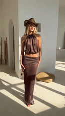 Sexy Knit Sets Backless Wrap Lace-Up Top Chic Elegant Cover-Ups For Women-7