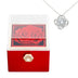 For Girlfriend Rotating Rose Necklace Gift box Jewelry With Flower