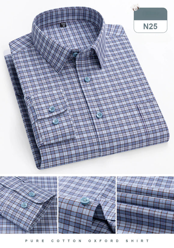 Chemise coton élégante rayée coupe cintrée manches longues