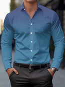 Men's Shirt Elegant Striped Casual Soft Lapel Plus Size Office Top