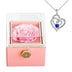For Girlfriend Rotating Rose Necklace Gift box Jewelry With Flower