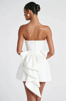 Women's Sexy Short Dress Strapless Beaded Backless Elegant Off Shoulder-14