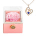 For Girlfriend Rotating Rose Necklace Gift box Jewelry With Flower