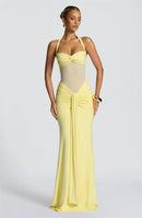 Women's Sexy Maxi Dress Elegant Backless Halter Off Shoulder Party