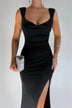 Women's Sexy Maxi Dress Plus Size Lace Up Backless Slit Elegant Party