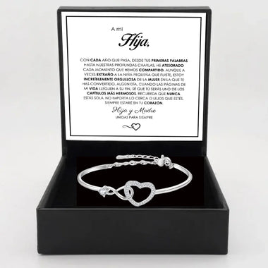 My Daughter Birthday Infinite Heart Bracelet Symbol Hollow Heart Gift