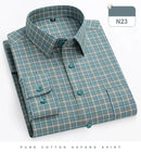 Chemise coton élégante rayée coupe cintrée manches longues-3