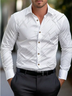 Men's Shirt Elegant Striped Casual Soft Lapel Plus Size Office Top