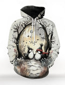 Christmas Hoodie Sweatshirt Elegant 3D Print Snowman Long Sleeve-6