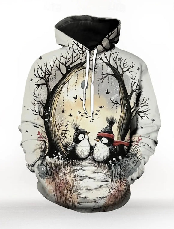 Christmas Hoodie Sweatshirt Elegant 3D Print Snowman Long Sleeve