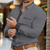 Men's Shirt Elegant Button Up Long Sleeve Patchwork Comfort Casual