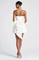 Women's Sexy Short Dress Strapless Beaded Backless Elegant Off Shoulder-16