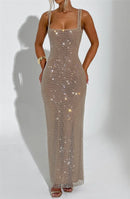 Women's Sexy Long Dress Backless Sequin Sleeveless Elegant Gown-41