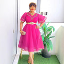 Women's Sexy Midi Dress Elegant Plus Size Dashiki Style Party Wear-1