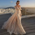 Valentina Custom Made Mermaid Wedding Dress Long Lace Sleeves Detachable Train