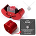 To My Love Eternal Rose Necklace Gift Red Apple Jewelry Box