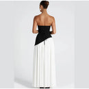 Women's Sexy Maxi Dress Elegant Strapless Backless High Slit Evening