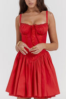 Robe courte sexy pour femme élégante dos nu élégante en dentelle plissée-31