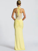 Women's Sexy Maxi Dress Elegant Backless Halter Off Shoulder Party