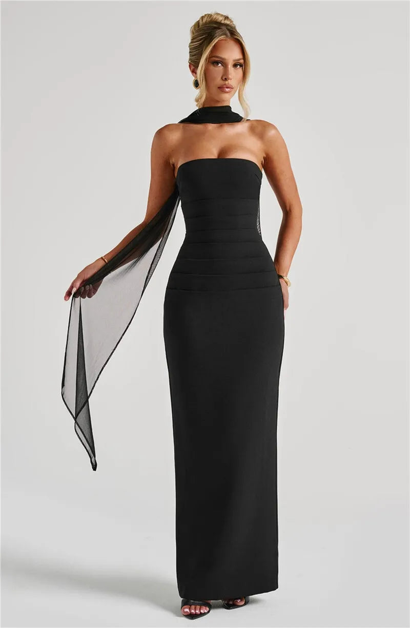 sexy maxi dress Sexy Maxi Dress Elegant Off Shoulder Backless- Looks Elegant