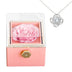 For Girlfriend Rotating Rose Necklace Gift box Jewelry With Flower