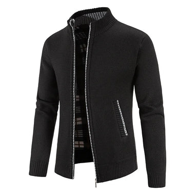 Men's Cardigan Large Size Stand Collar Warm Knit Sweater Coat Youth Wool