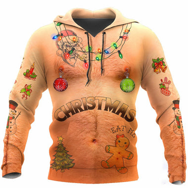 Men’s Christmas Hoodie Sweatshirt Elegant 3D Print Long Sleeve Streetwear