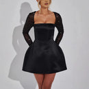 Women's Mini Dress Chic Elegant Sequin Long Sleeve Backless-20
