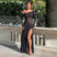 Women's Sexy Maxi Dress Elegant Pleated Lace Patchwork Evening Party