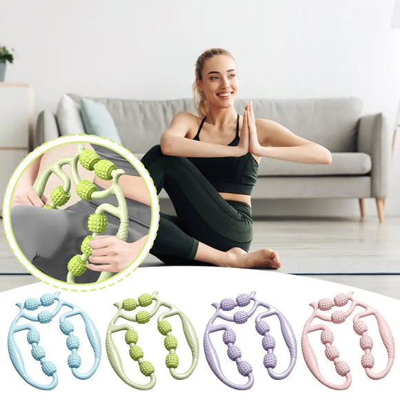 Circular Leg Clips Thigh Massager – Yoga Roller Muscle Relaxation Wheel