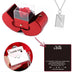 To My Love Eternal Rose Necklace Gift Red Apple Jewelry Box